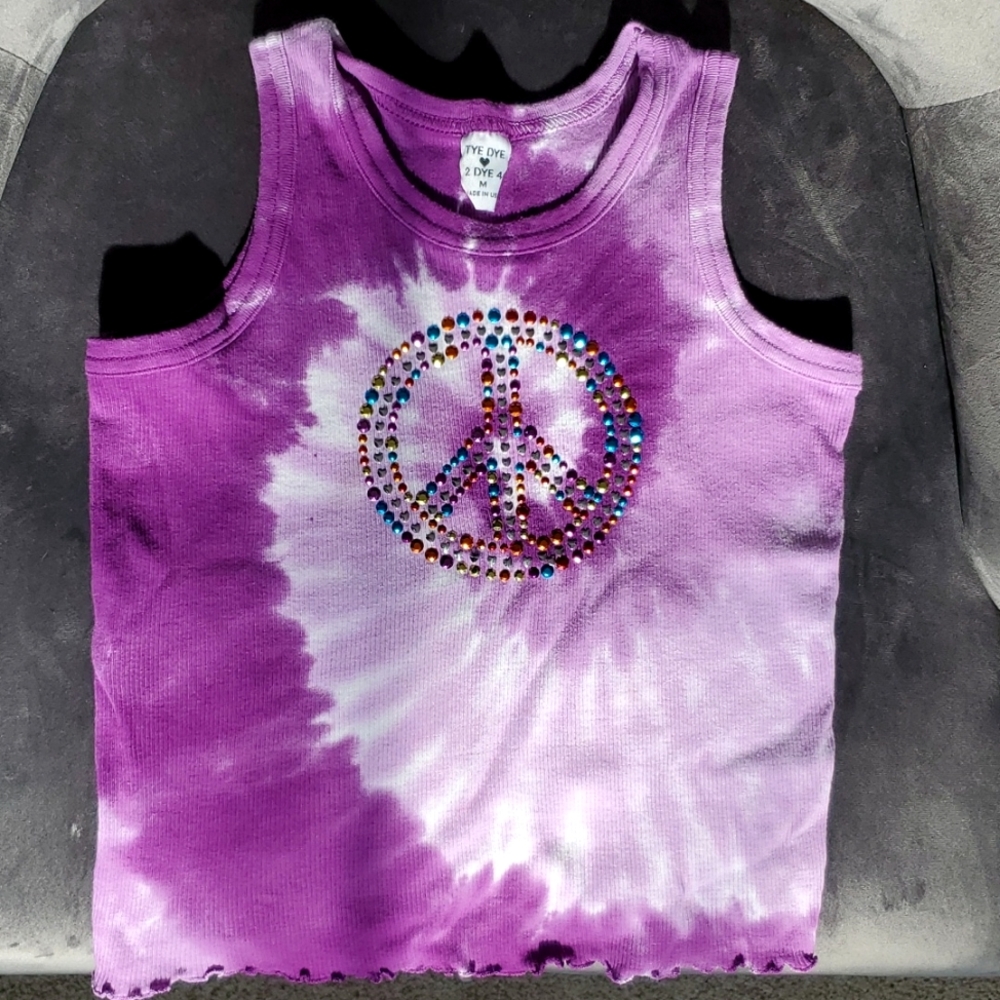Little girls tie dye tank top